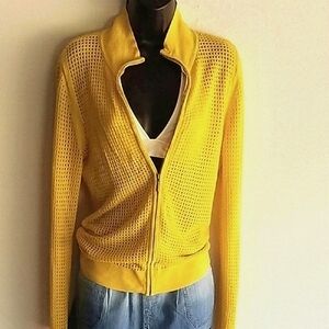 Paperwhite Open Knit Zip Up Cardigan